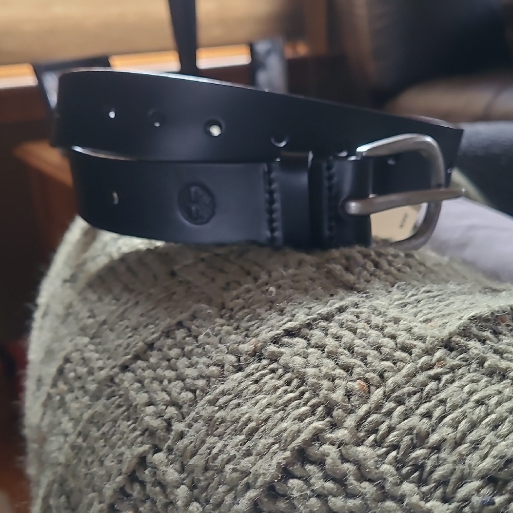 Timberland Black Leather Belt, Small, Unisex, NWT